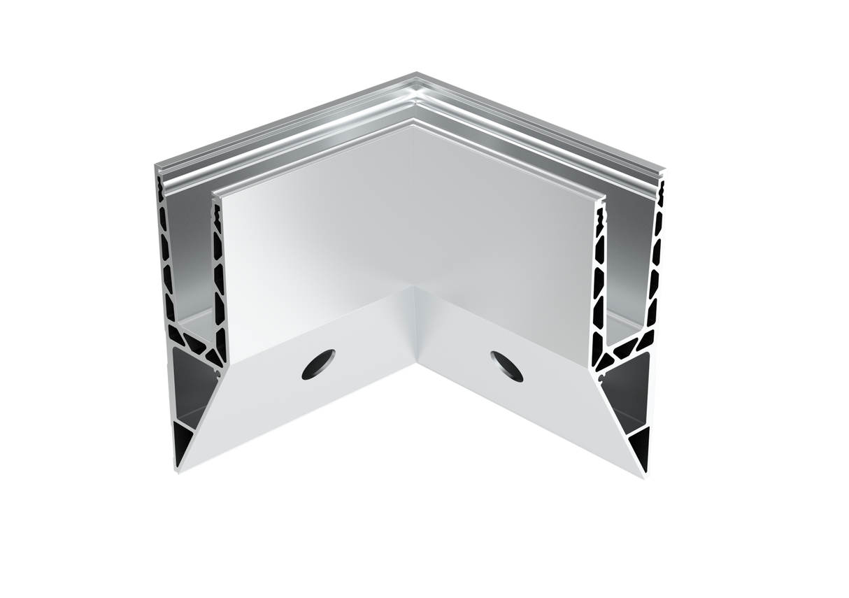 AL profile, side mount- 90°conector