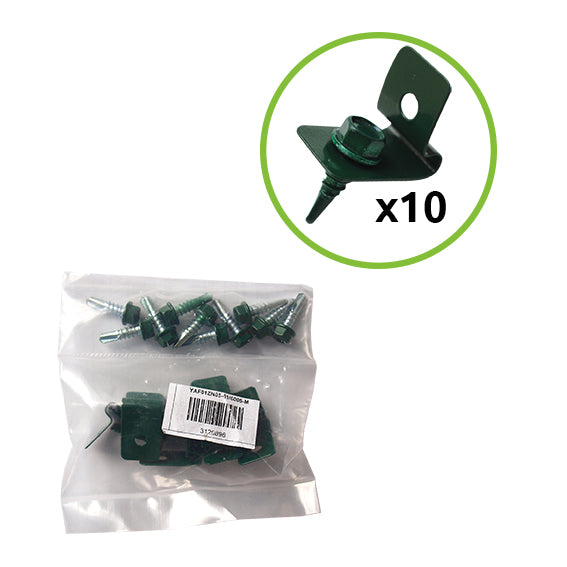 Bracket "L" ZnPVC green 10pcs