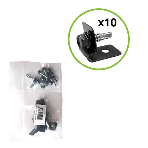 Befestigung "L" ZnPVC anthrazit 10Stk