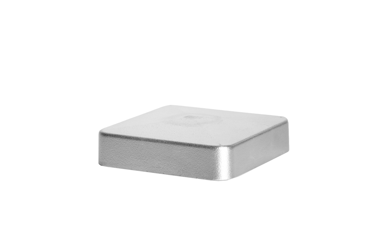 Aluminum post cap 100x100 flat - natural