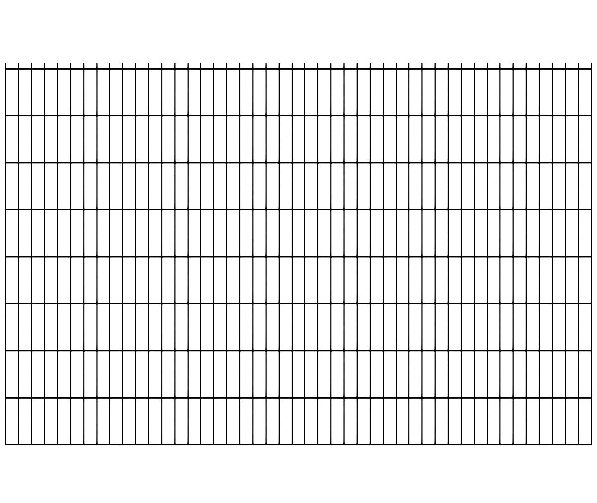 Geschweißtes Zaunfeld N2D 2500x1630mm D5/4/5mm schwarz matt