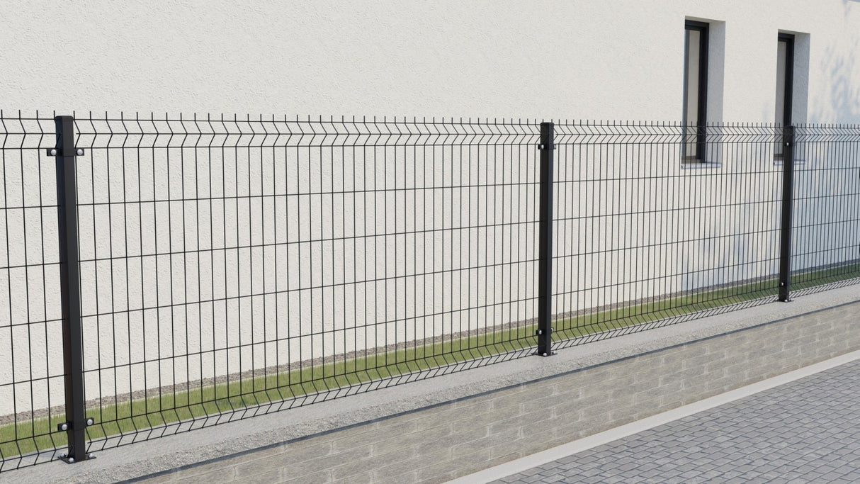 Geschweißtes Zaunfeld 3D ZnPVC 2500x1230x4mm schwarz