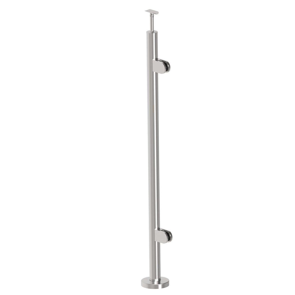 Poteau, ancrage supérieur - droit AISI304, D42,4x2/2