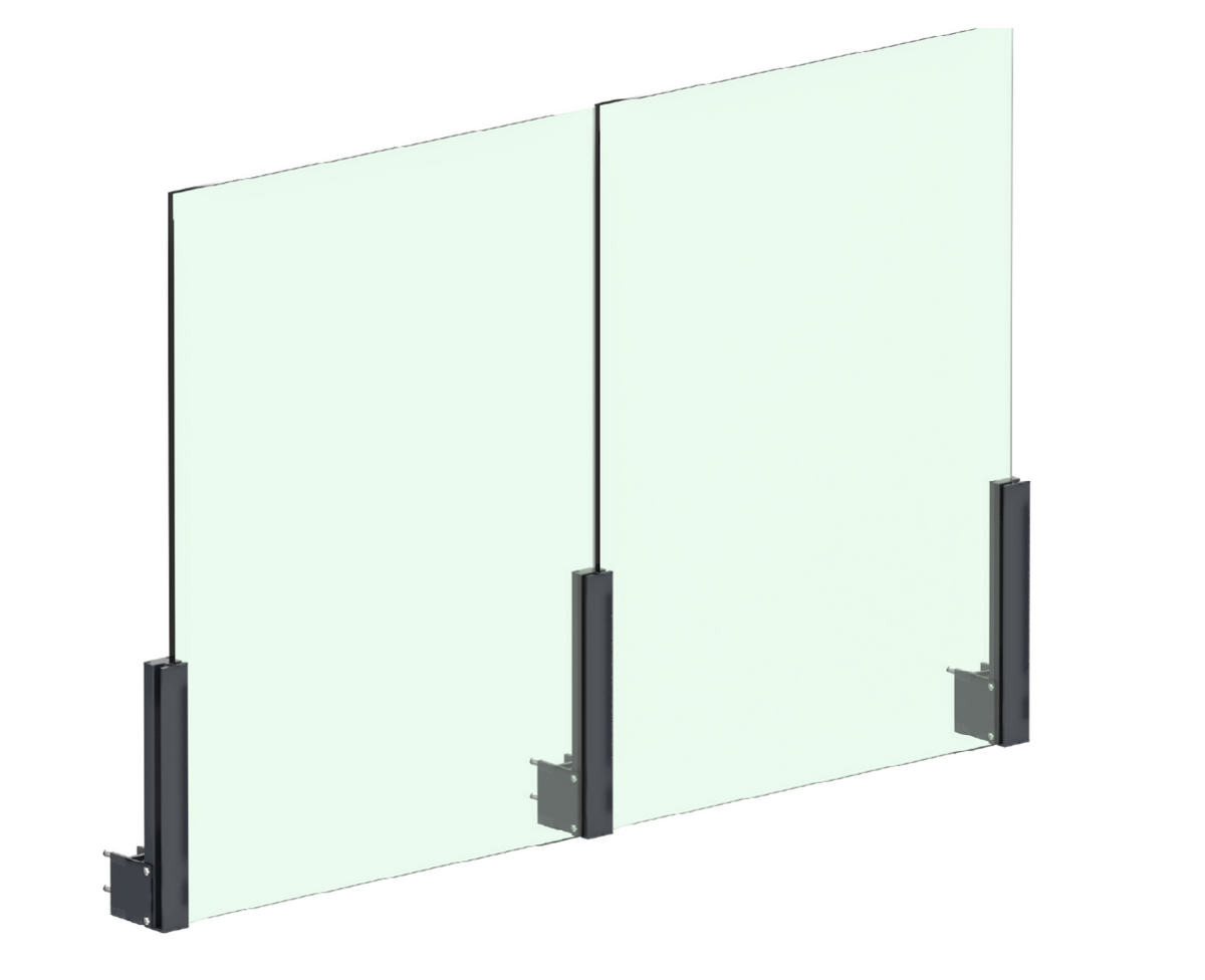 Aluminum Post Profile 56 × 60 mm - 0.5 m - Anthracite RAL 7016