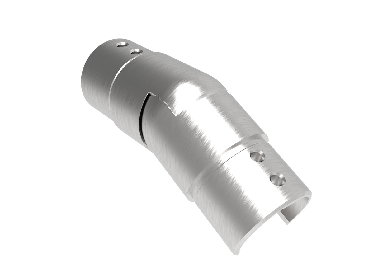 Flush angle for handrail on glass railing AISI316