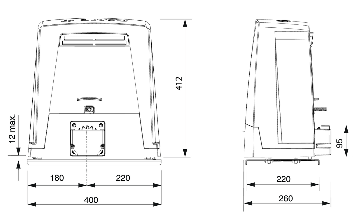 Automatic motor with electronics 1500kg