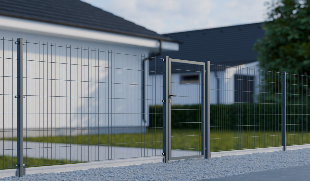 Gate 1pc. 2D BOX ZnPVC 1000x1500mm RAL 7016 anthracite