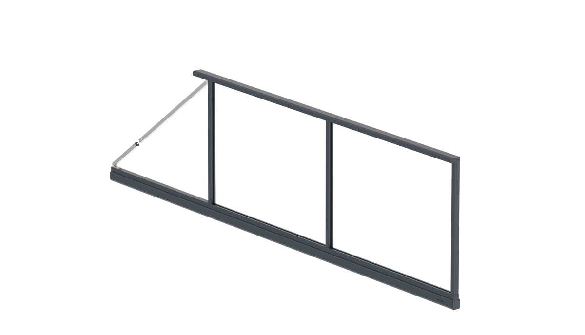 Aluminum Frame for Cantilever Sliding Gate 6 x 2.125 m, Anthracite R7016, with Tensioner - SET