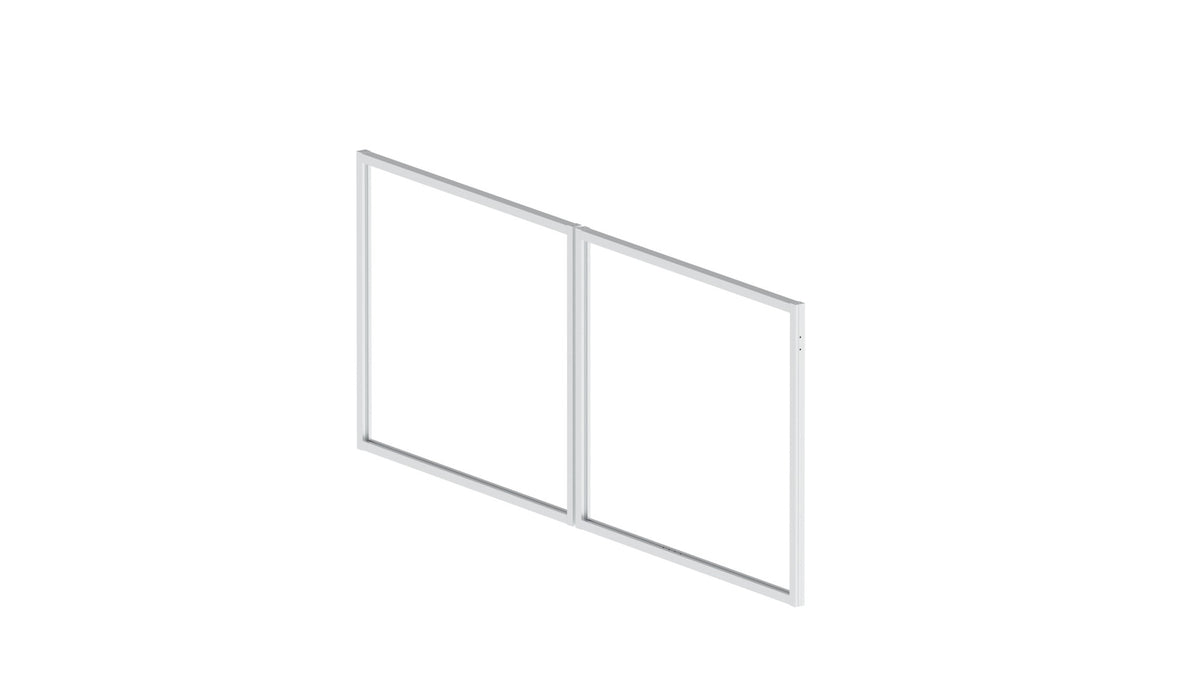 Aluminium double-leaf gate frame, non-welded - Natural - SET