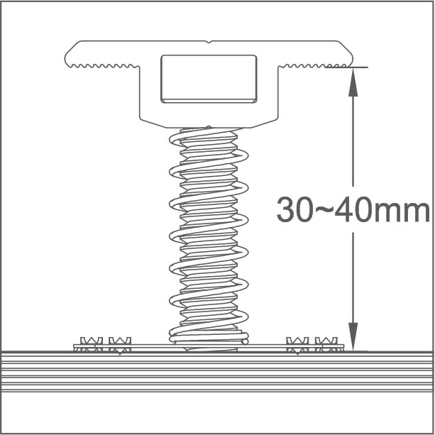 Center clamp 30-40mm module height
