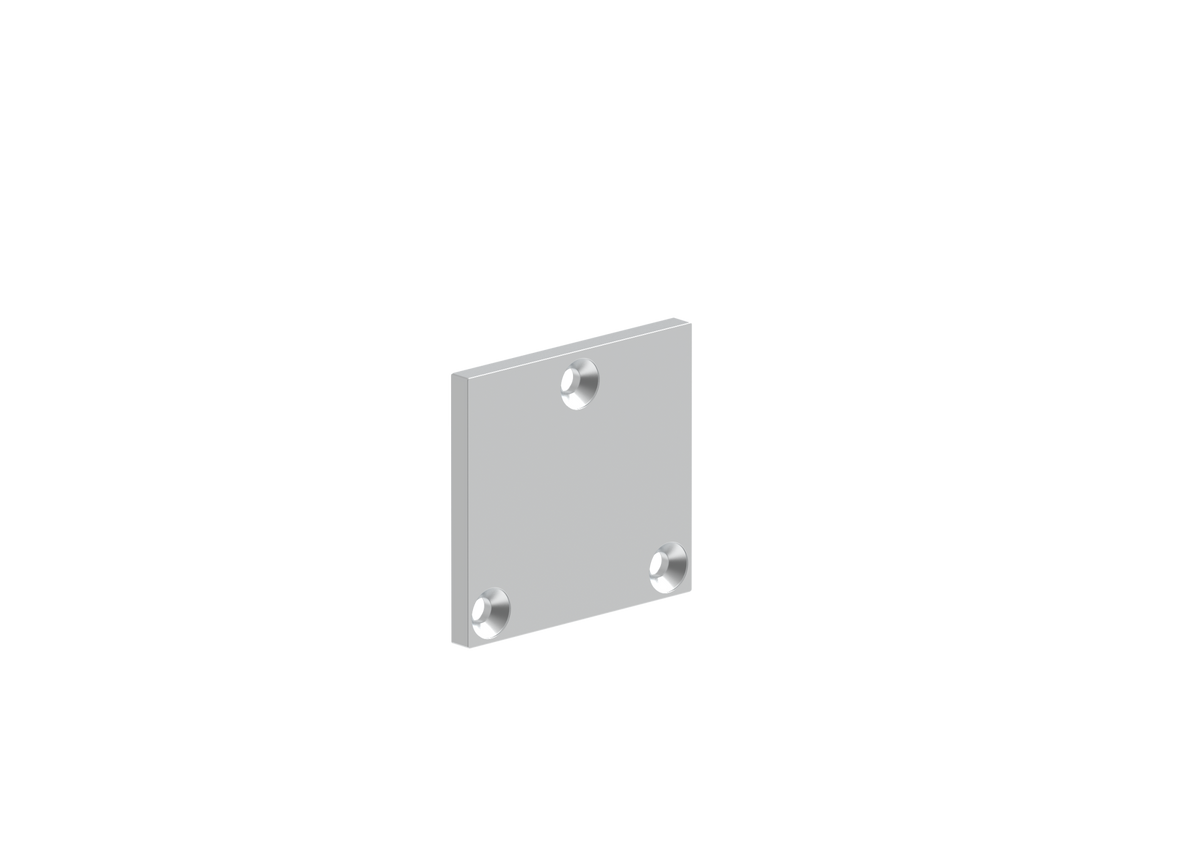 Cache-pied de poteau en aluminium 56x60 - Naturel