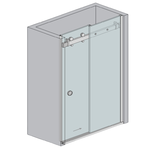 Fittings - sliding door AISI304 sliding door