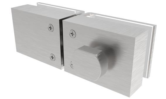 Glass door wc lock