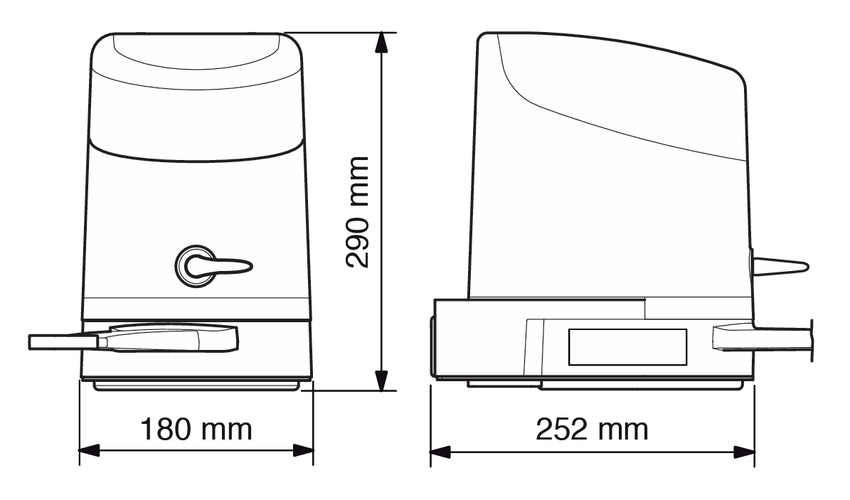 Nice hinged drive for a double-leaf gate, set with photocells