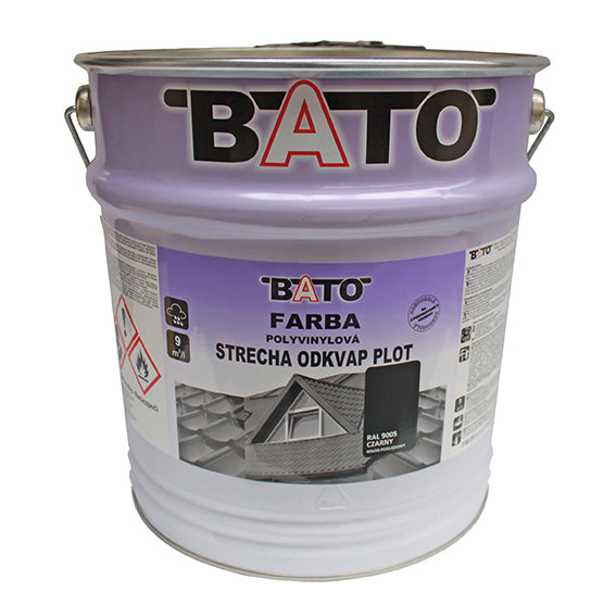 Polyvinyl paint, black RAL9005 satin 12,6kg (10L)