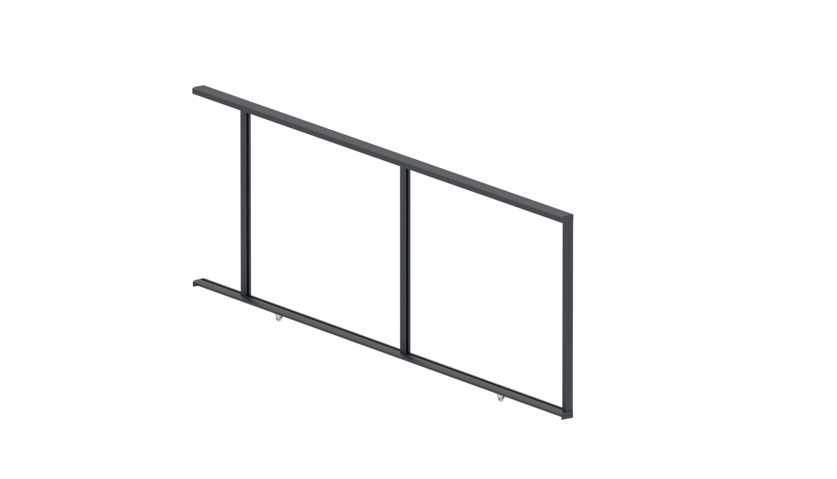 Aluminum Roller Sliding Gate Frame 6x2.045 m, Anthracite R7016 - SET
