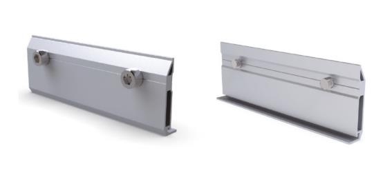 Splice kit w. lower edge for R52 mounting rail