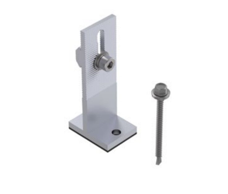 L-bracket for corrugated/trapezoidal sheet roofing