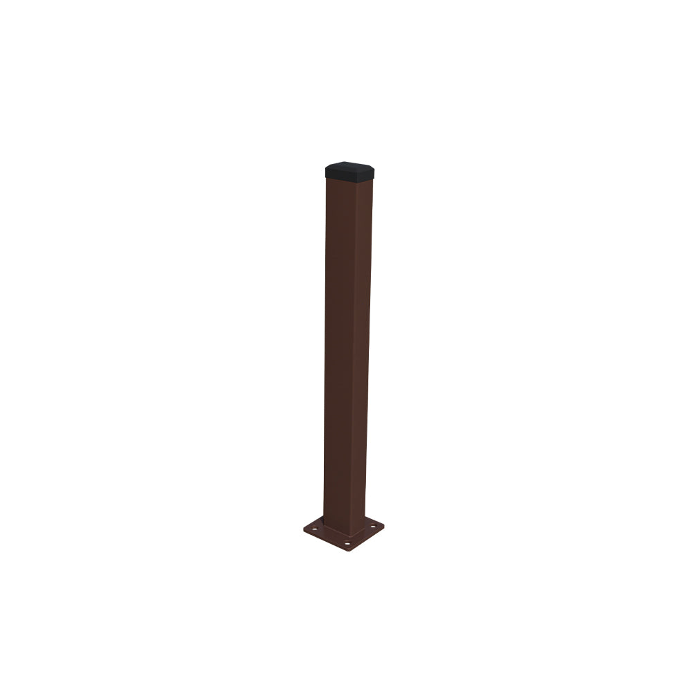 Stĺpik 60x40mm s pätkou ZnPVC 1400mm hnedá