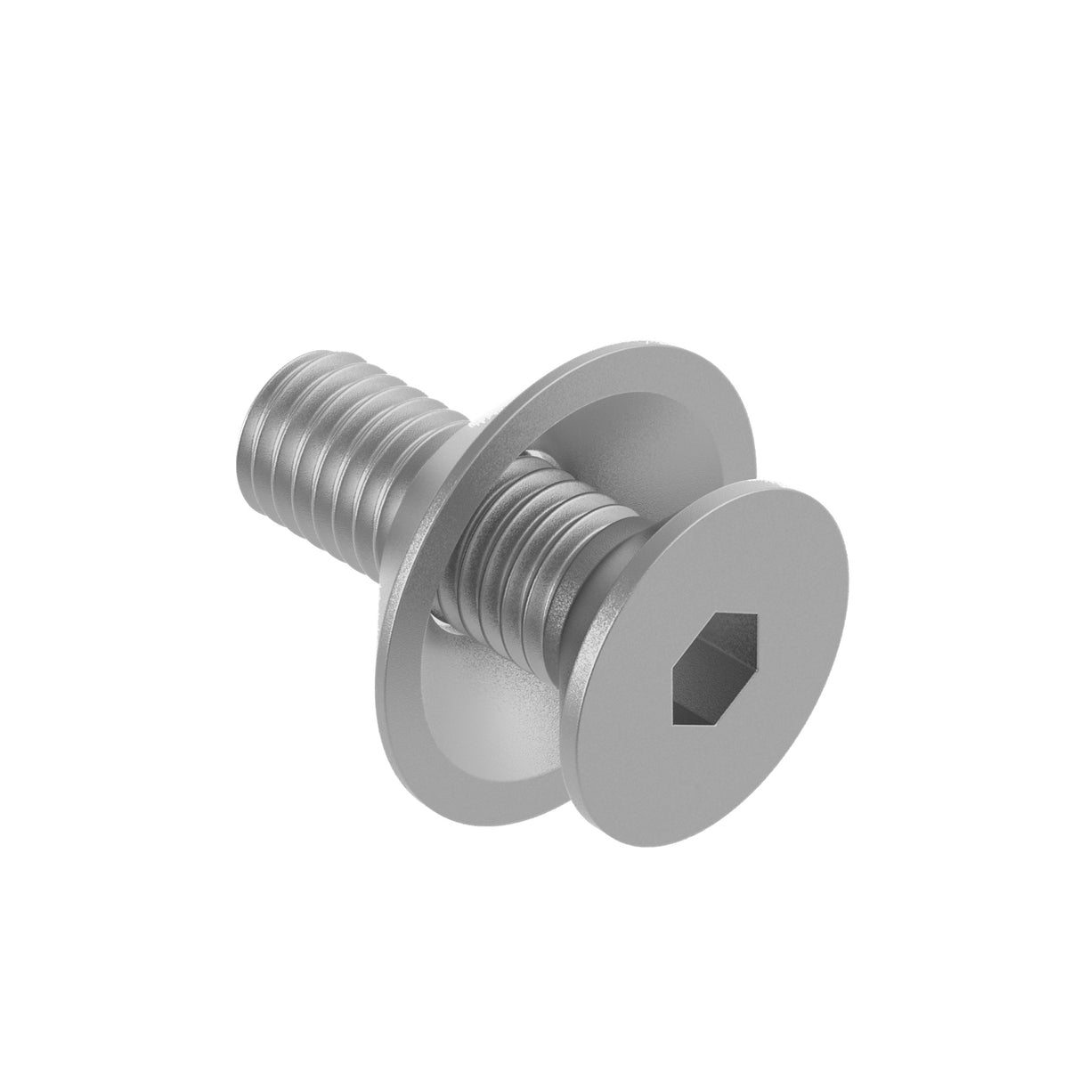 Taper screw with taper washer, M8, Zn, SW=T40