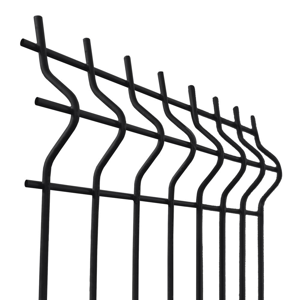Geschweißtes Zaunfeld 3D ZnPVC 2500x1230x4mm schwarz