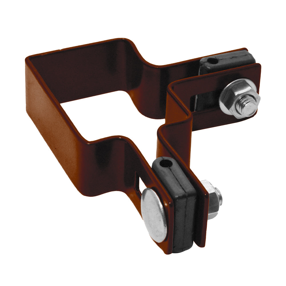 Support d'angle pour poteau ZnPVC 60x40mm marron