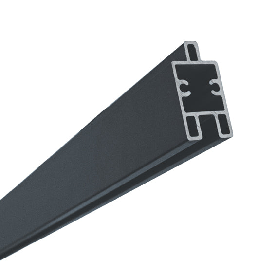 Aluminiumleiste unten/dekorativ, 1820mm anthrazit für WPC-Zaunbretter