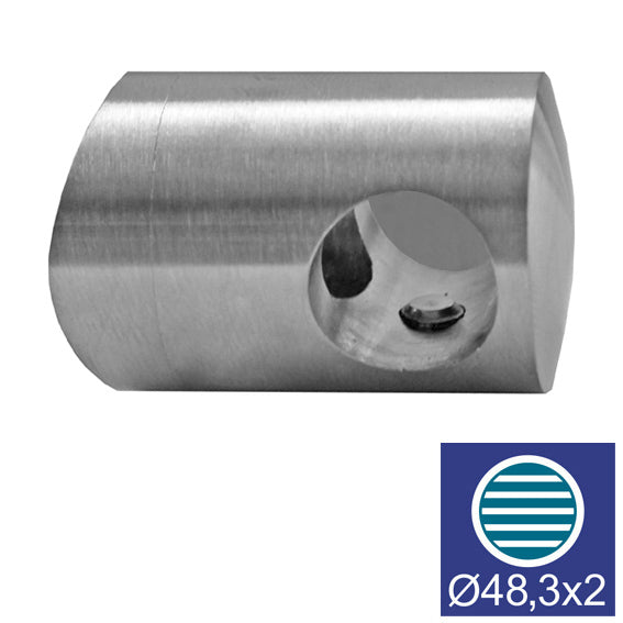 Support de barre transversale gauche AISI304, d12/