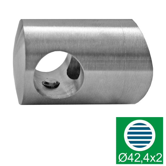 Support de barre transversale AISI304, d16/D42,4x2