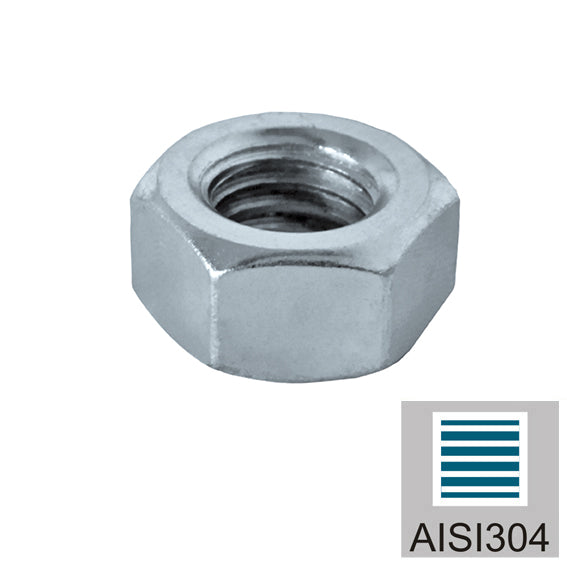 Hexagon nut, stainless steel