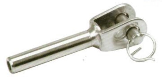 Inox cable clamp AISI316, d8mm