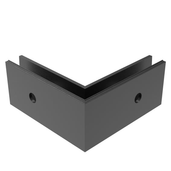 AL profile, side mount- 90°conector AL/ELOX/Satin