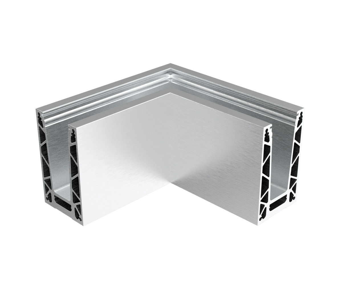 AL. profile, top mount 90° IN corner AL/ELOX/Sati