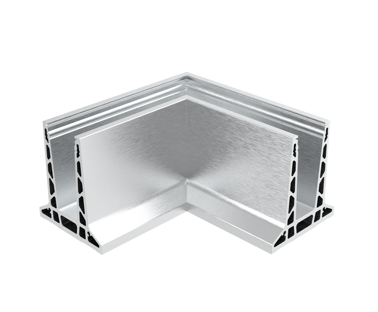 AL. profile, top mount 90° IN corner