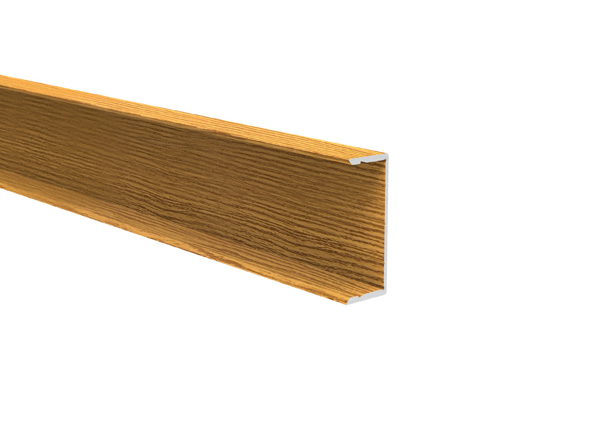 Aluminium fence adapter for 40 mm infills and for façade system, 45 x 20 – 6.0 m – Wood decor LIGHT OAK - W02