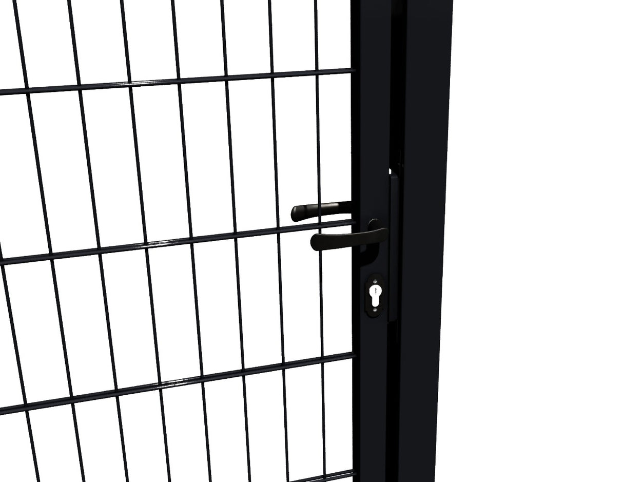 Tor 1flgl. 2D BOX ZnPVC 1000x1500mm RAL 9005 schwarz matt
