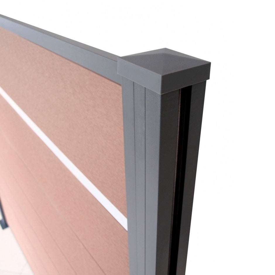Aluminium-Querträger oben, 1820mm Anthrazit für WPC-Zaunbretter