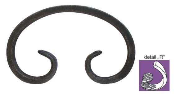 Scroll "C" 120x75, 12x6mm