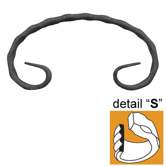 Scroll "C" h160, b80, P/030-11,6x5mm