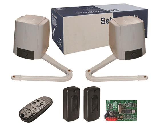 CAME articulated drive for double-leaf gate, set with photocells