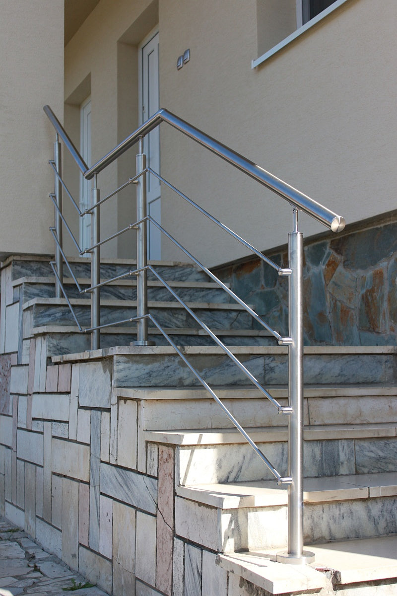 Crossbar holder left AISI304, d12/D33,7x2mm