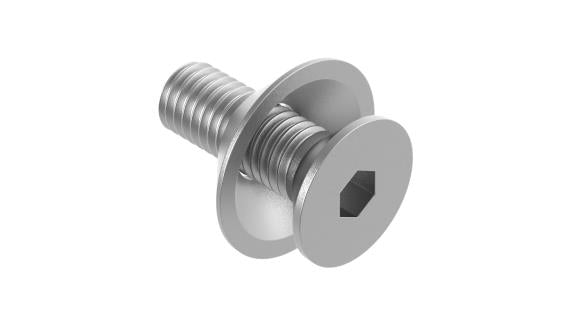 Taper screw with taper washer, M8, Zn, SW=T40