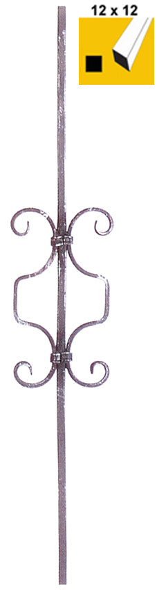 Decorated rod 12x12, h900mm