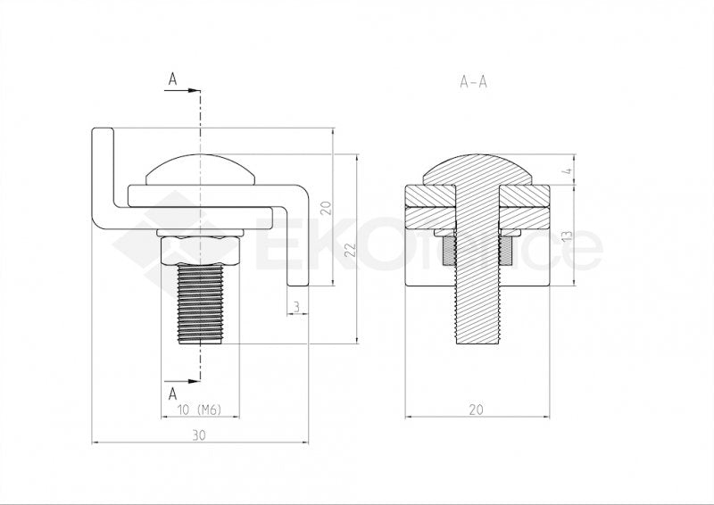 Connector for panels for infinite assembly ZnPVC green