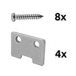 Matériel de fixation pour cloison / lamelle en aluminium
