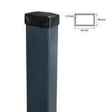 Post 60x40mm ZnPVC 1800mm anthracite