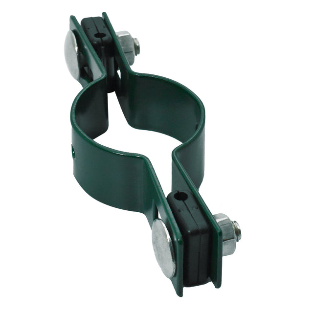 Durchgehende Schelle für Pfosten ZnPVC D48mm grün