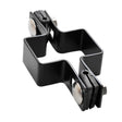 Durchgehende Schelle für Pfosten ZnPVC 60x40mm schwarz M