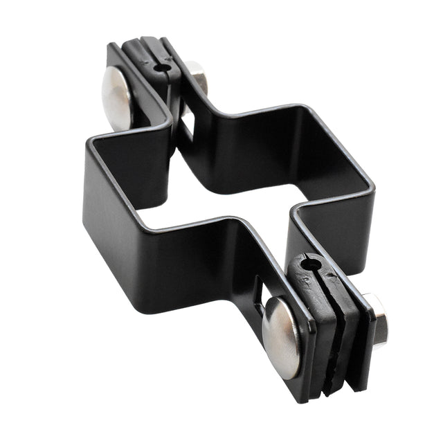 Durchgehende Schelle für Pfosten ZnPVC 60x40mm schwarz M