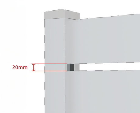 Aluminum spacer bar 20mm anthracite